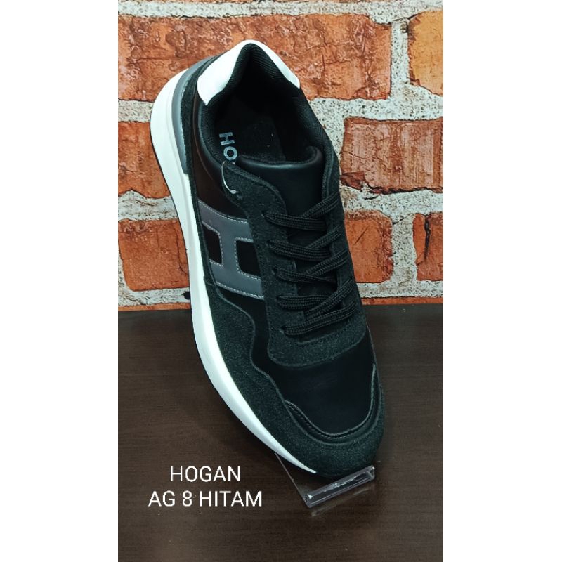 sepatu pria, sepatu cowok, sepatu santai model tali, sneakers  import brand HOGAN