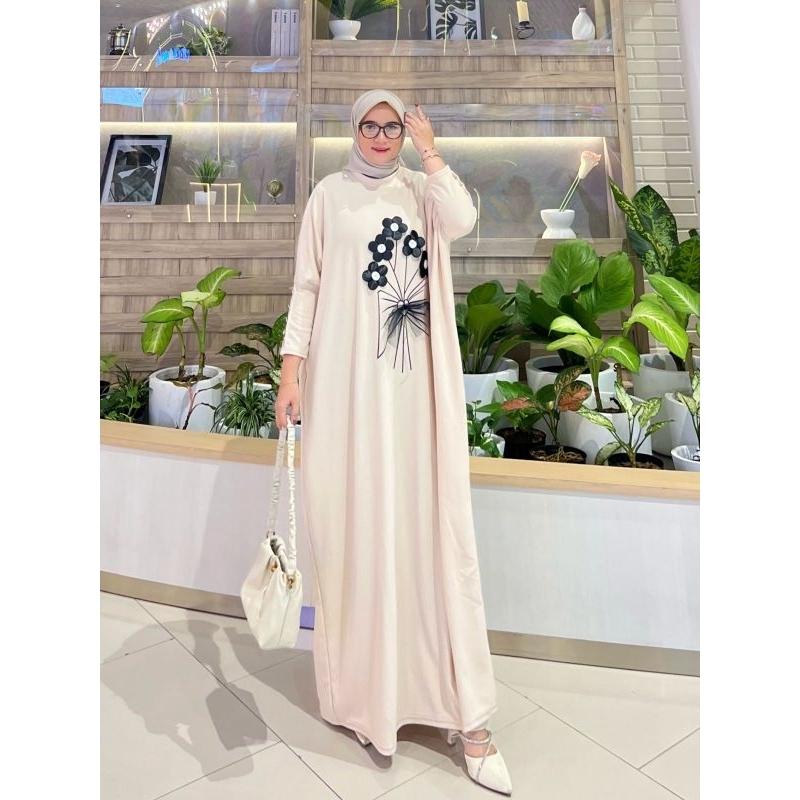 flower arabian knit / dress knit import premium