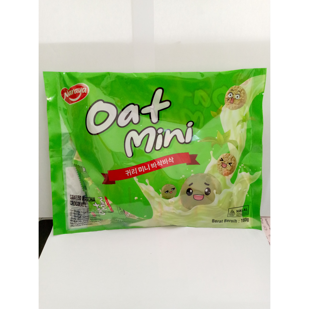 

Naraya Oat Mini Matcha / Dark / White Coklat 180gr Snack Vegetarian
