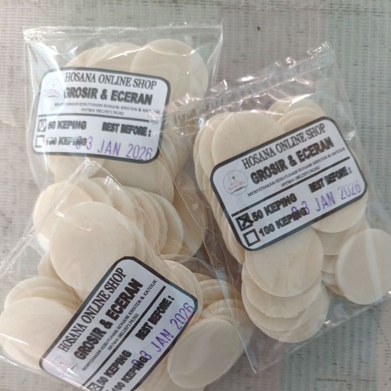 

ROTI PERJAMUAN KUDUS 50 KEPING
