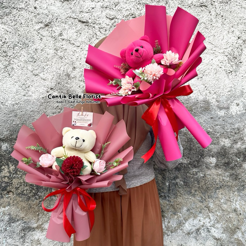 BUKET BUNGA PREMIUM WISUDA / KADO UNIK BONEKA / HARI GURU / ULANG TAHUN / HADIAH KELULUSAN / BOUQET 