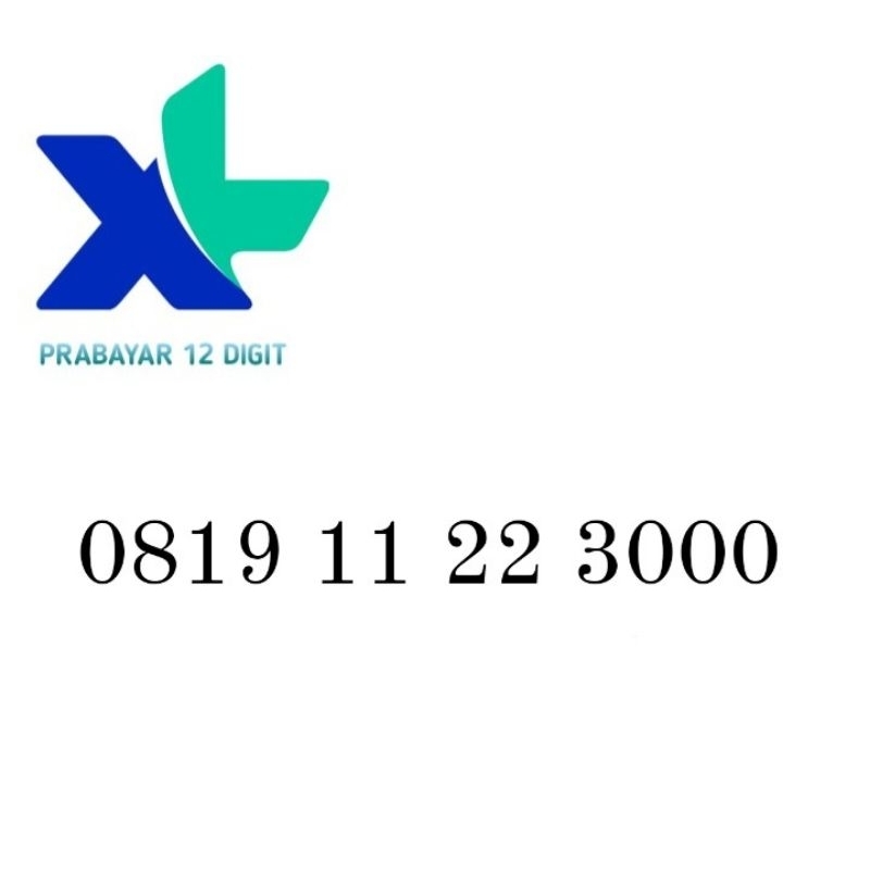 kartu perdana xl 0819 11 22 3000 prabayar
