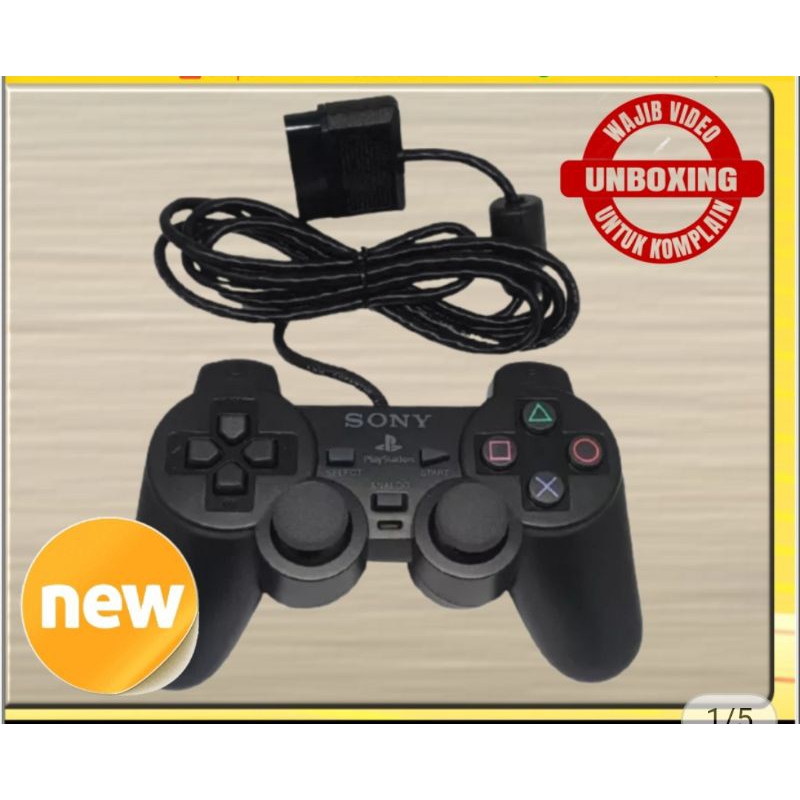 STIK PS2 ORI PABRIK WARNA HITAM MEREK ELIT