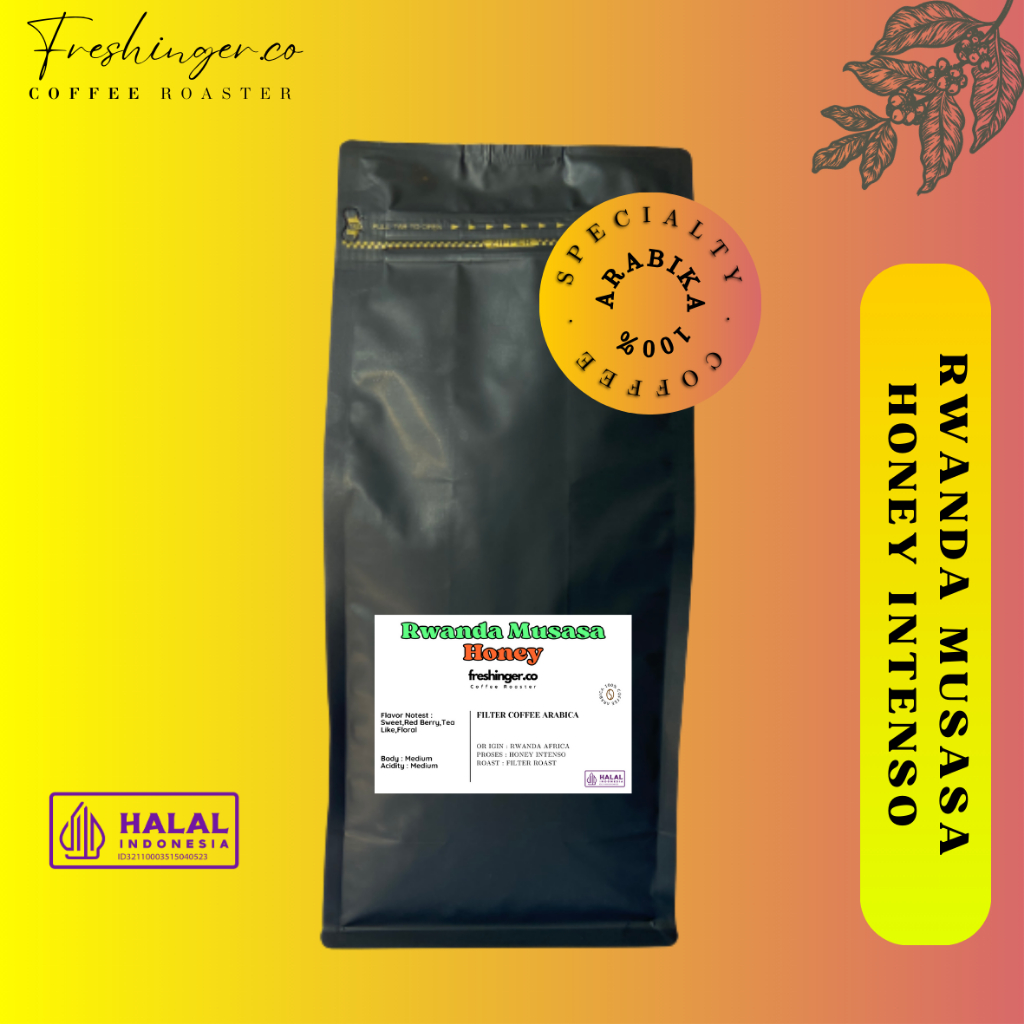 

Kopi Arabika Rwanda Musasa Honey Intenso ( Specialty Coffee ) 200gram