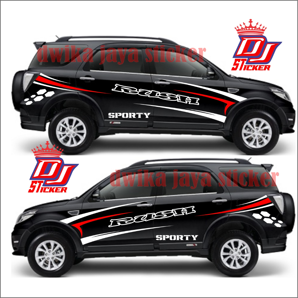 Stiker Mobil Terios Rush Stiker Striping WRC Stiker mobil Terios Rush