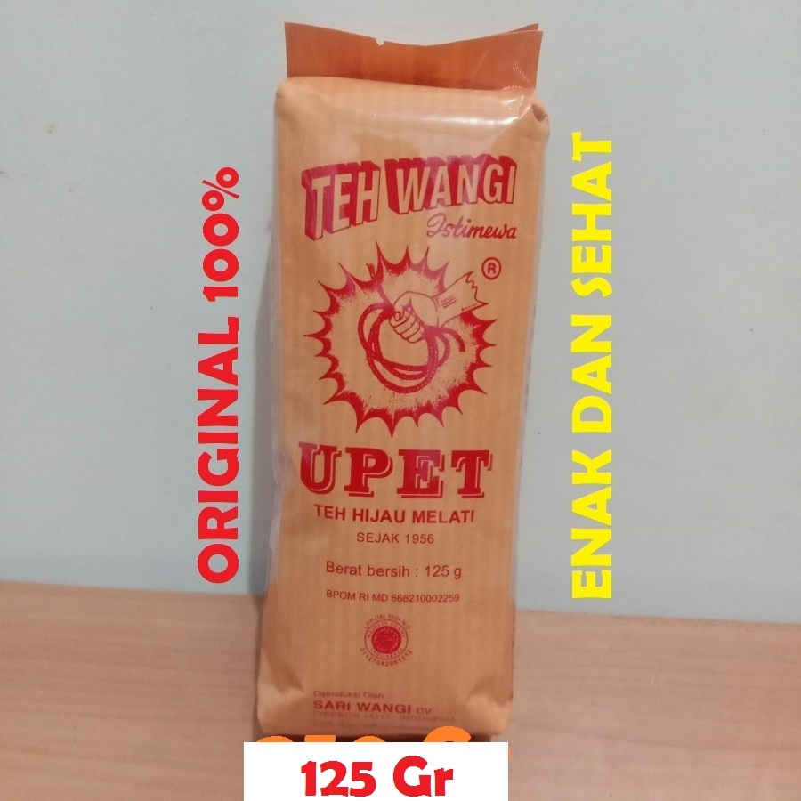 

TEH WANGI ISTIMEWA / TEH UPET / TEH HIJAU MELATI 125 GR BPOM dan Halam Serta ORIGINAL 100% / Rasa Enak dan Sehat Serta Bikin Jualan Laris