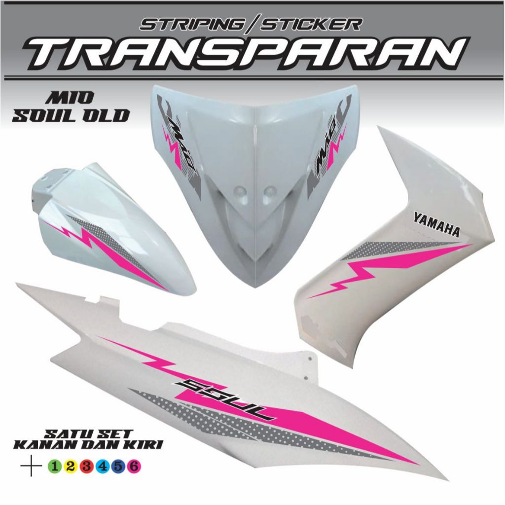 STRIPING TRANSPARAN MIO SOUL KARBU/Motor Mio Soul Striping Transparan Uv