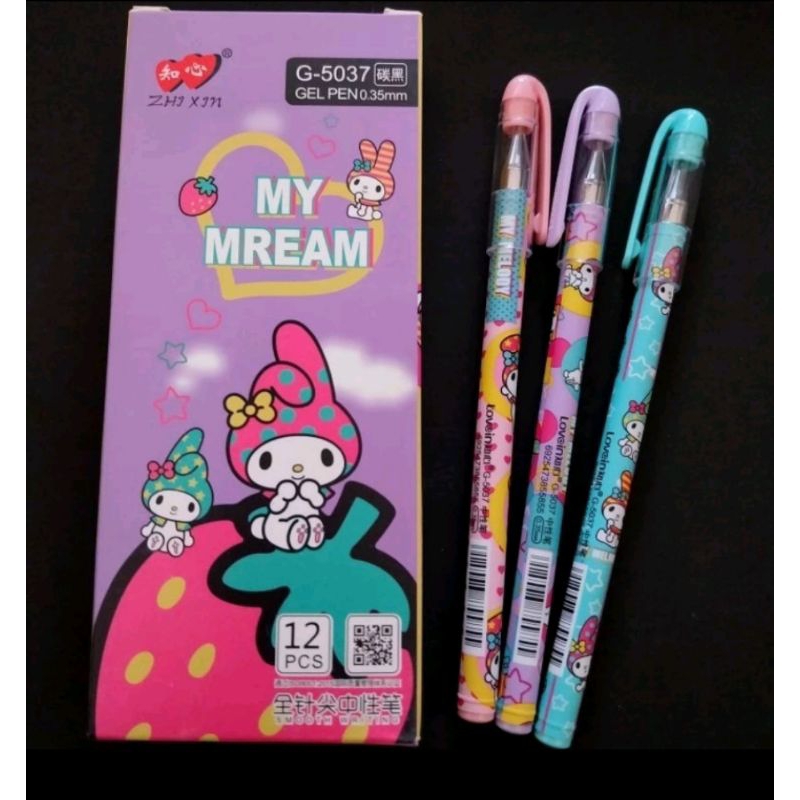 

Bolpoin Gel 0.35mm 12 Pcs/Lovenia pen / Pena Zhixin