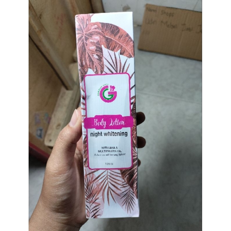 BODY LOTION NIGHT WHITENING WITH AHA & MULTIFRUITS OIL | HB MALAM LEGEND UNTUK MENCERAHKAN BADAN MER