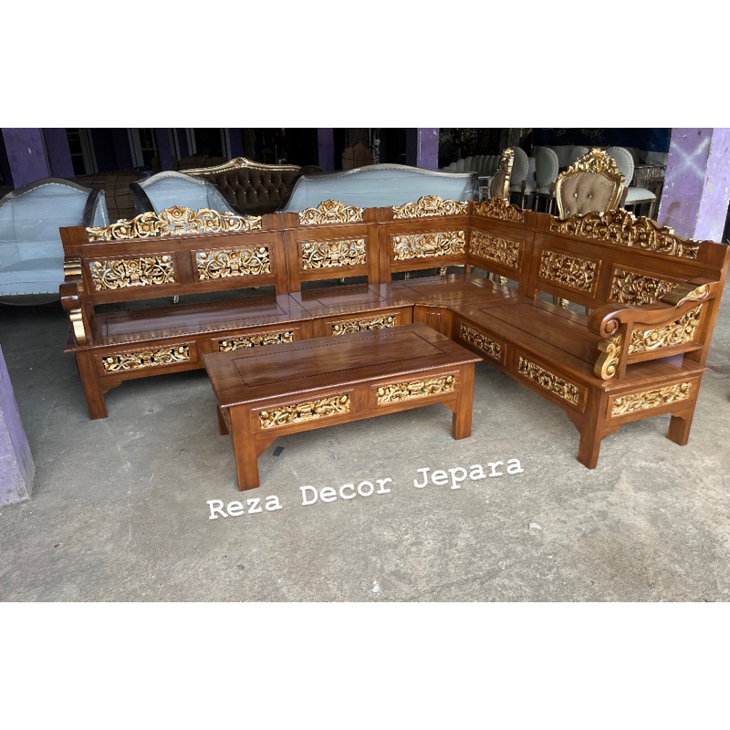 kursi tamu sudut jati / kursi sudut jati / kursi sudut minimalis / kursi tamu minimalis / kursi sudu