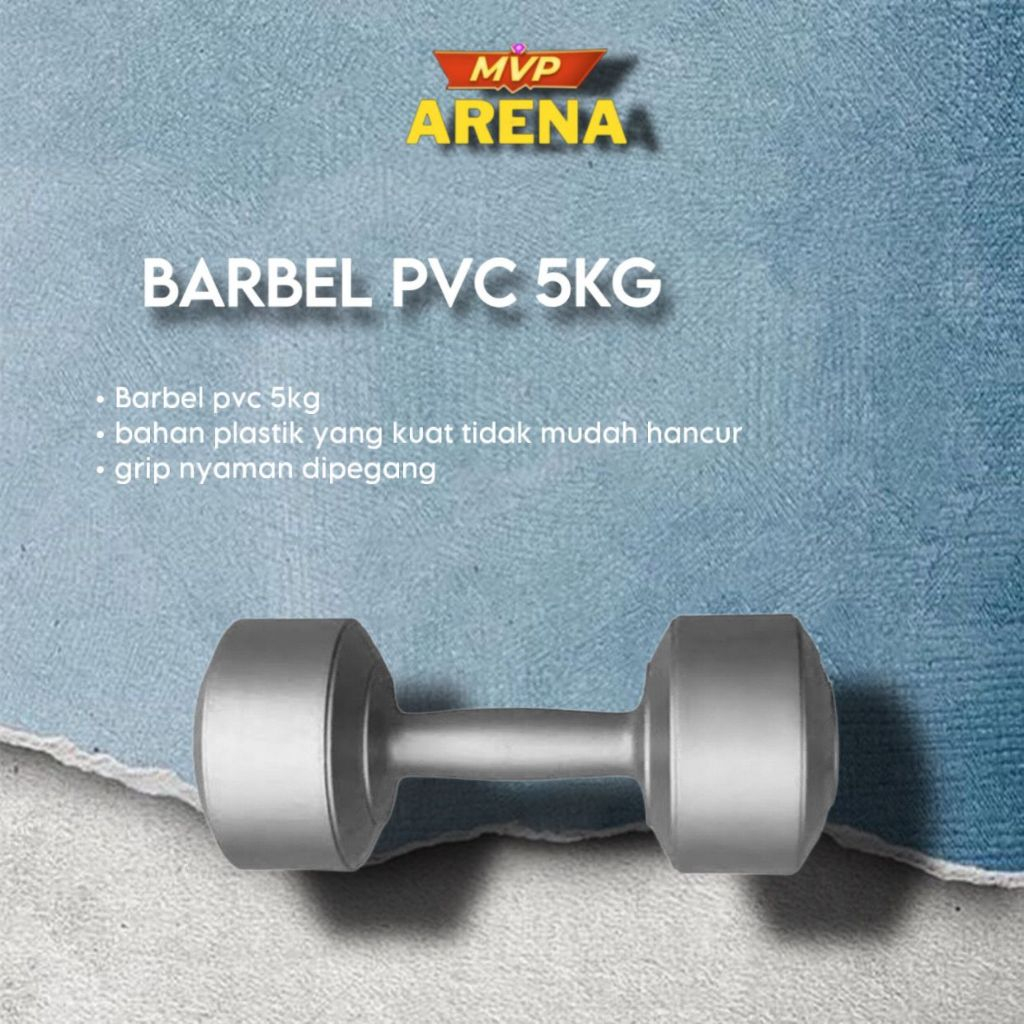 Original Barbel latihan beban 5 kg Arena MVP barbel 5kg dumbel 5kg barbel 5kg pvc