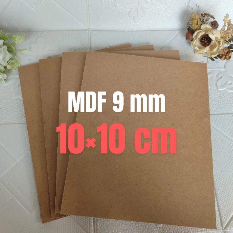 PAPAN kayu mdf murah ukuran 10x10 cm tebal 9 mm