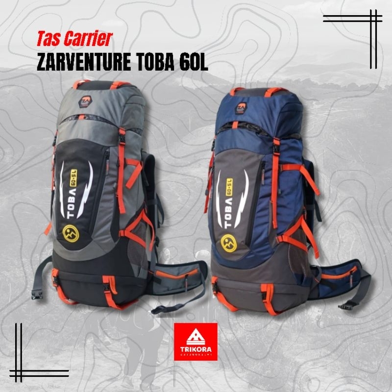 Tas Ransel Carrier Hiking ZARVENTURE TOBA 60+5L Kerir Gunung
