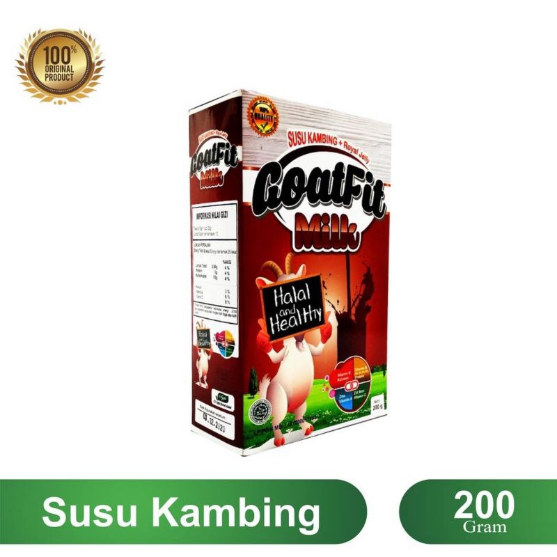 

susu etawa goatfit rasa coklat 200gr manis