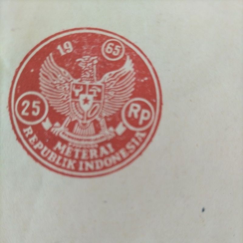 

kertas segel tahun 1965 Rp 25 singgle