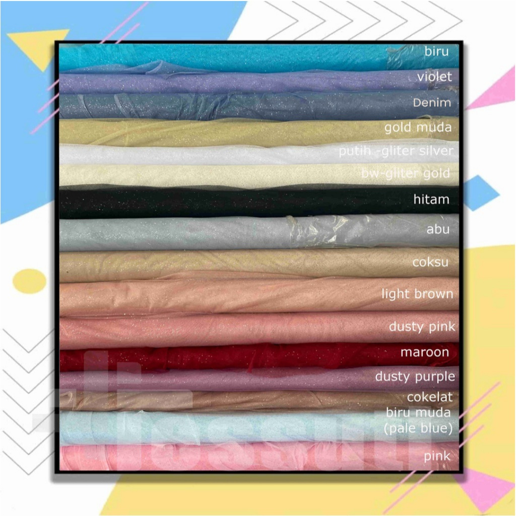 KAIN TILE GLITER / SOFT GLITTER TULLE IMPORT
