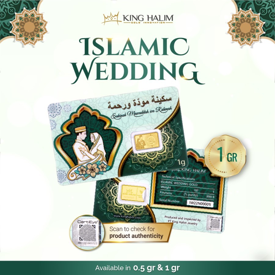 LOGAM MULIA EMAS KING HALIM 1GR - ISLAMIC WEDDING