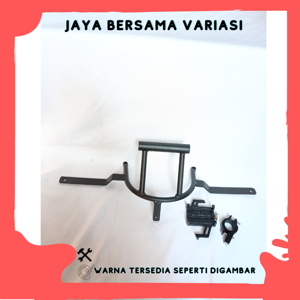 PAKET HOLDER HP YAMAHA NMAX PEGANGAN DUDUKAN HANDPHONE BRACKET SEPEDA MOTOR ALUMUNIUM V2 DUDUKAN HAN