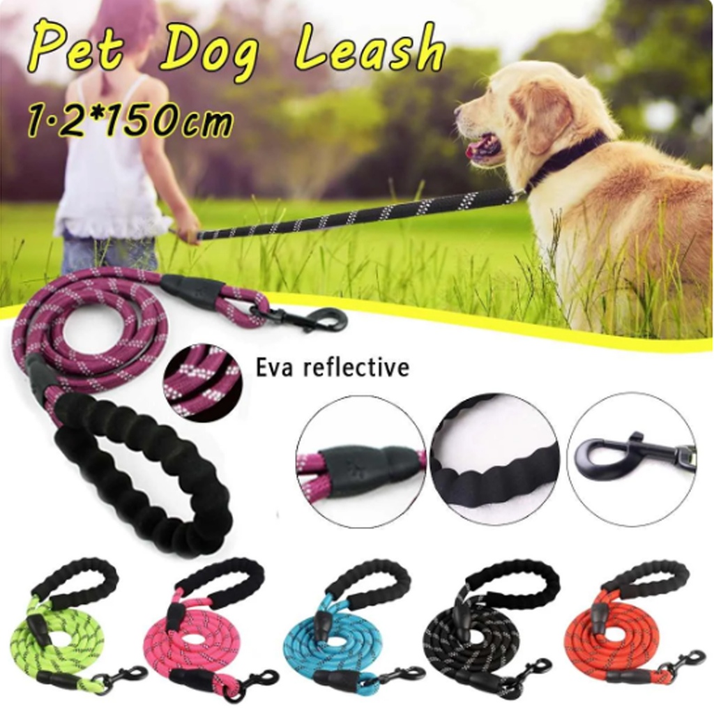 EVA Dog Training Leash Collar - Tali Tuntun Latih Anjing Size Sedang - Medium Dog Leash - Tali Tuntu