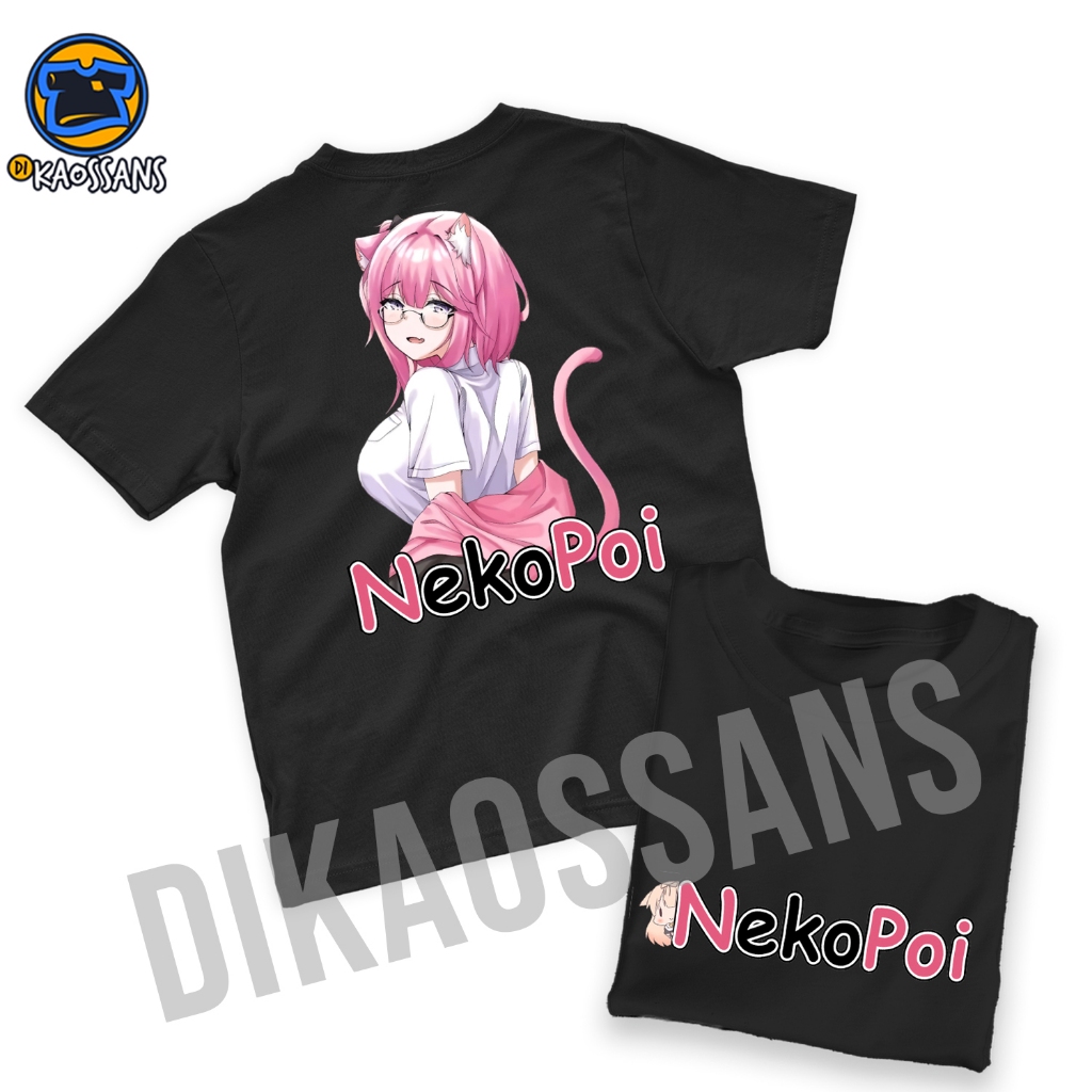 Kaos NEKOPOI NEPHI PHELIA Tshirt baju distro cotton combed 30s UNISEX KAOS ANIME OTAKU JEPANG