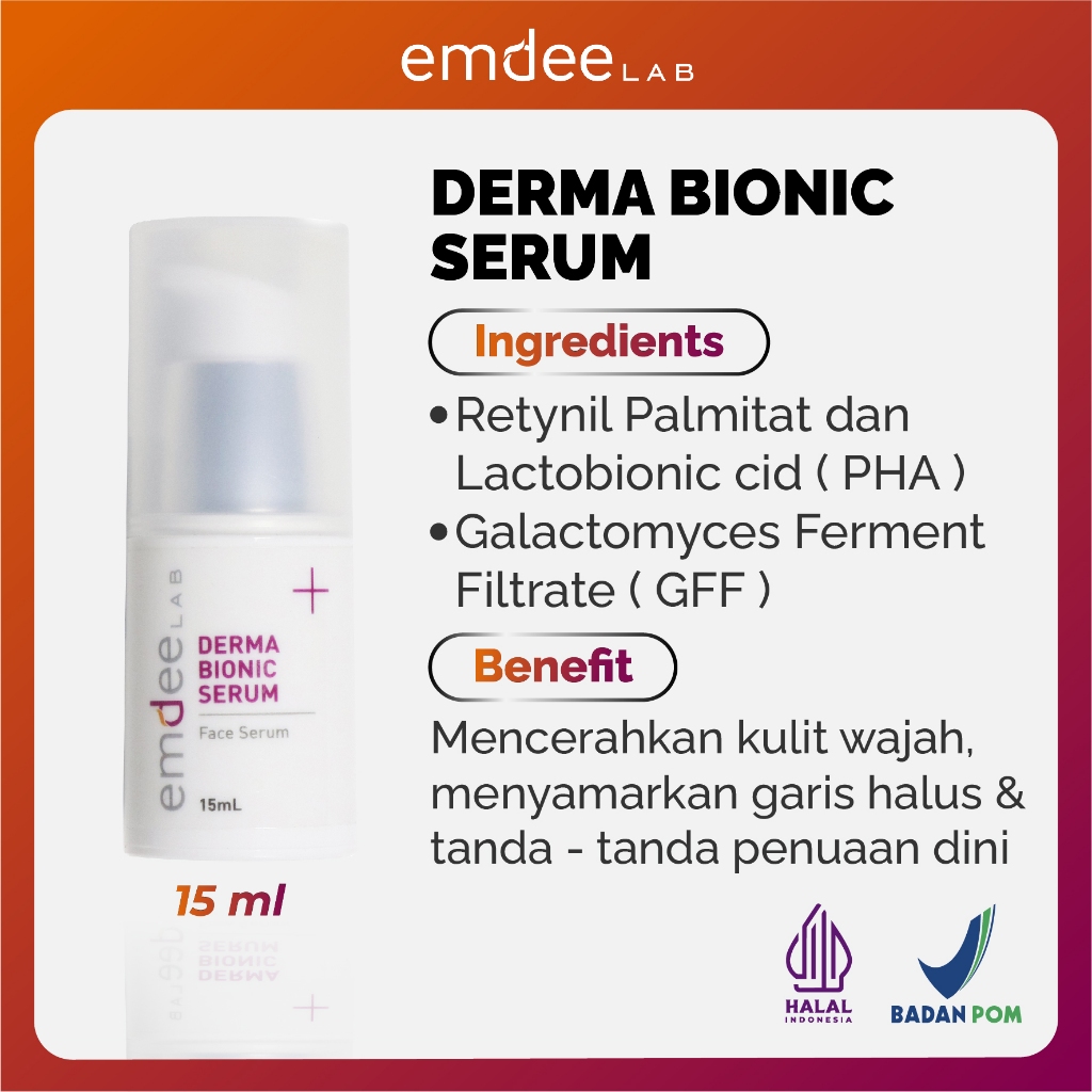 Emdee Lab Derma Bionic Serum - Serum Wajah 15mL