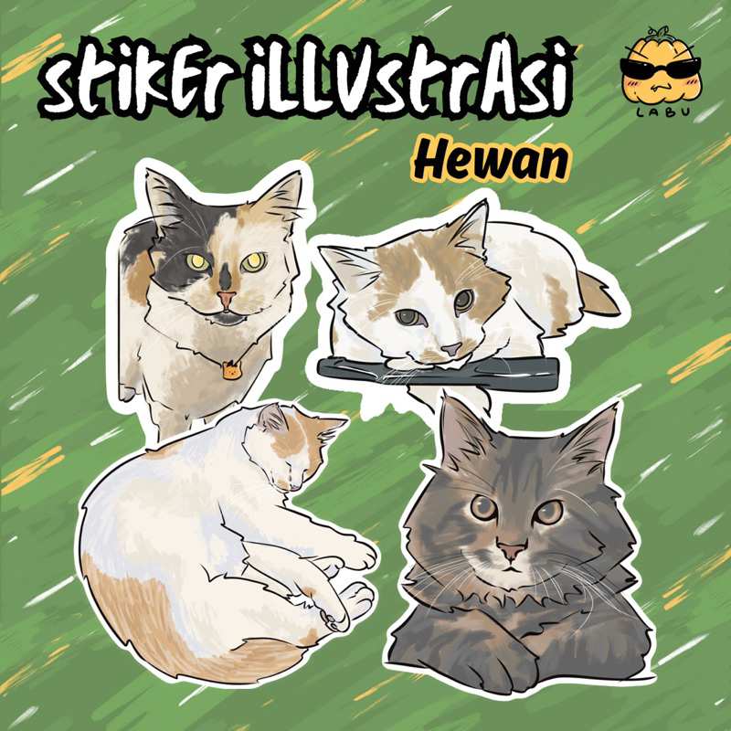 

Stiker vinyl Ilustrasi Hewan | Custom Design