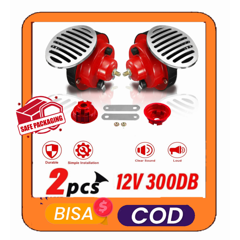 Klakson Keong + Relay Klakson Motor Keong Double Bisa Untuk Semua Motor 12 24 Volt Waterproof