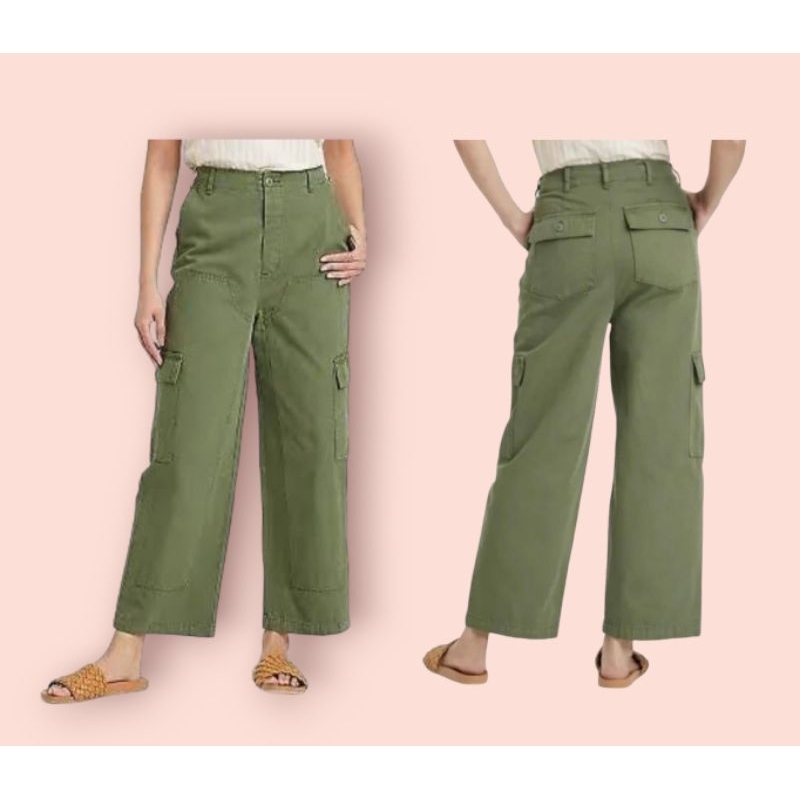 CELANA CARGO  WANITA WARNA ARMY