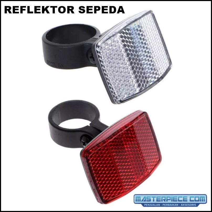 Mata kucing reflektor depan belakang sepeda lipat/BMX/MTB