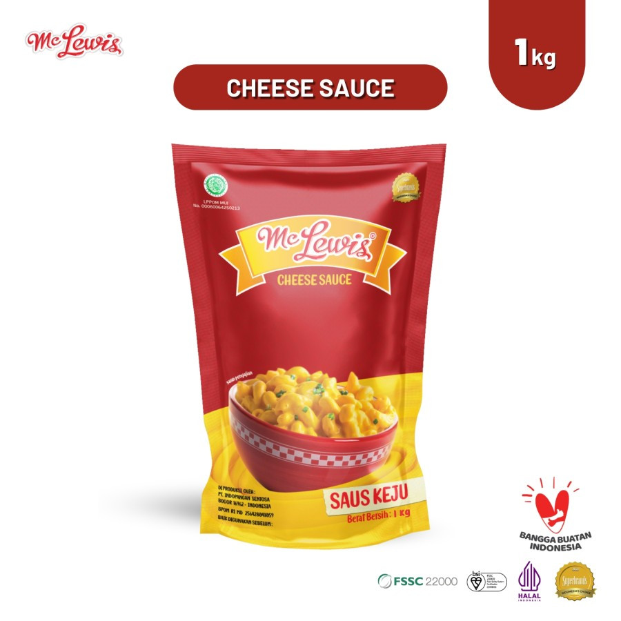 

MC LEWIS SAUS KEJU CHEESE SAUCE 1 KG MCLEWIS 1000 GR