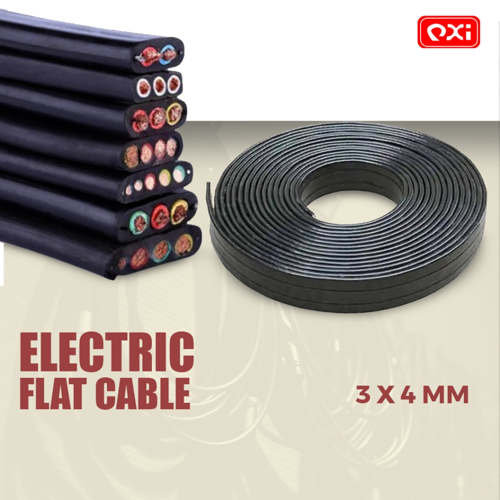 Electric Cable Flat / Kabel Listrik / Pita Kabel Listrik PVC 3x4mm