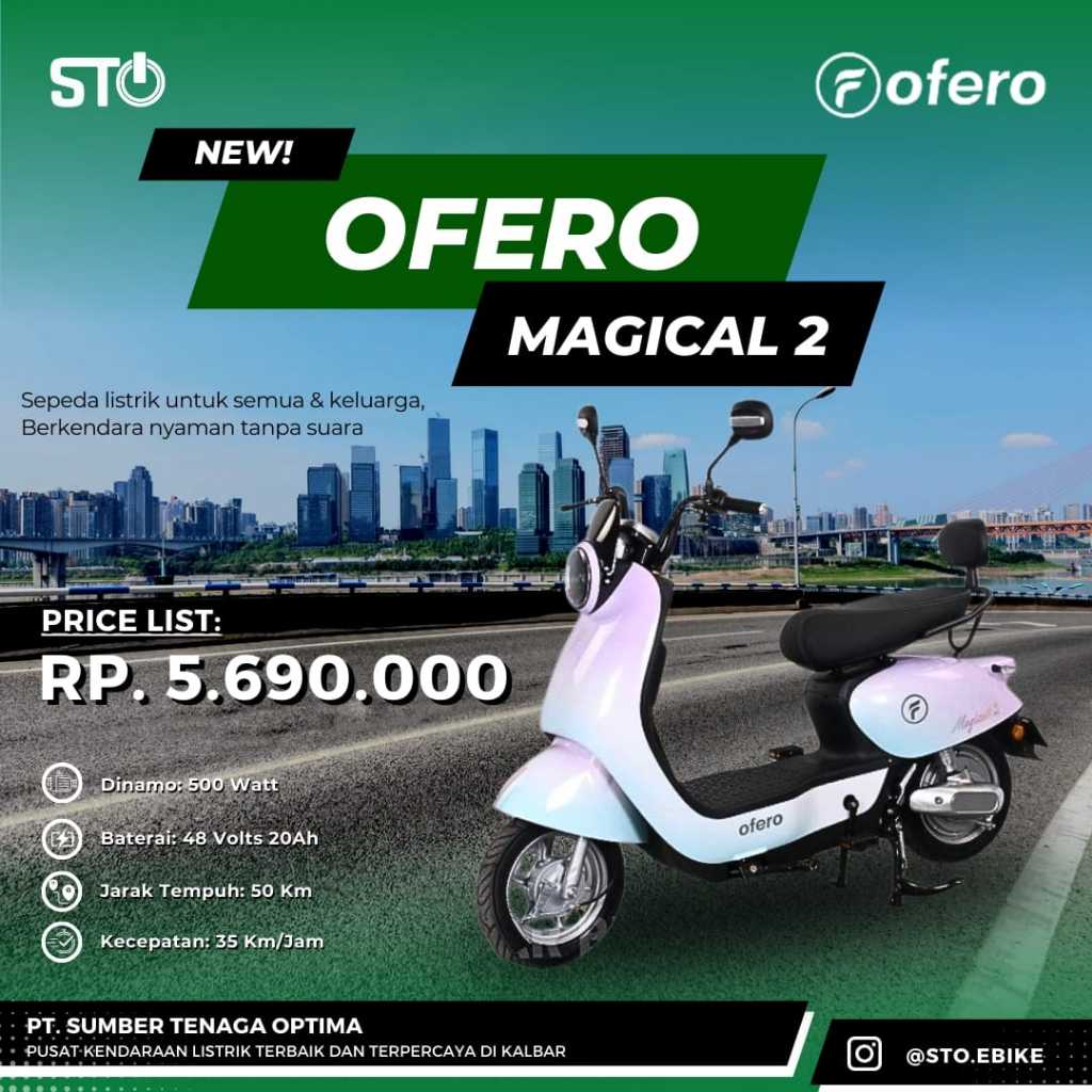 SEPEDA LISTRIK OFERO "MAGICAL 2"