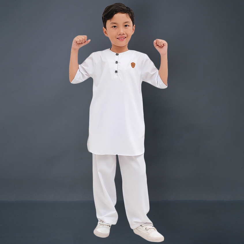 Kawan Muslim - Setelan Koko Anak Laki Laki Usia 1 Sampai 12 Tahun Baju Muslim Anak Lengan Pendek Premium Bahan Katun-2