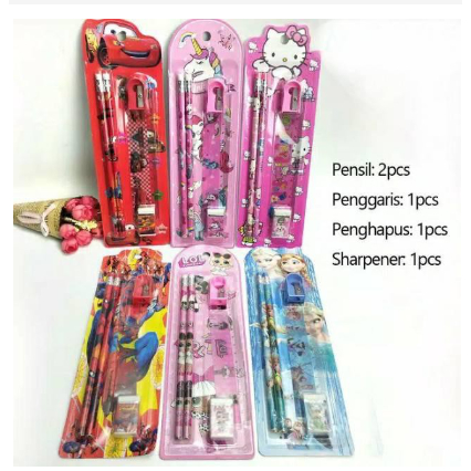 

SET ALAT TULIS SEKOLAH 5 in 1 KARAKTER LUCU / MINI STATIONERY