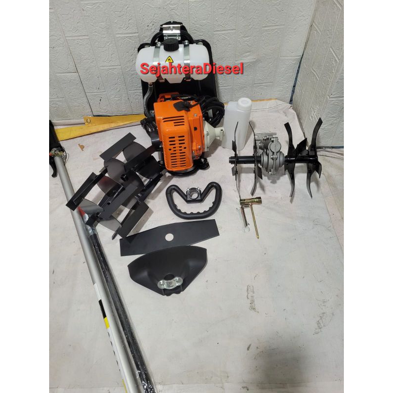 Paket Mesin Potong Rumput Komplit Cultivator Bajak Sawah