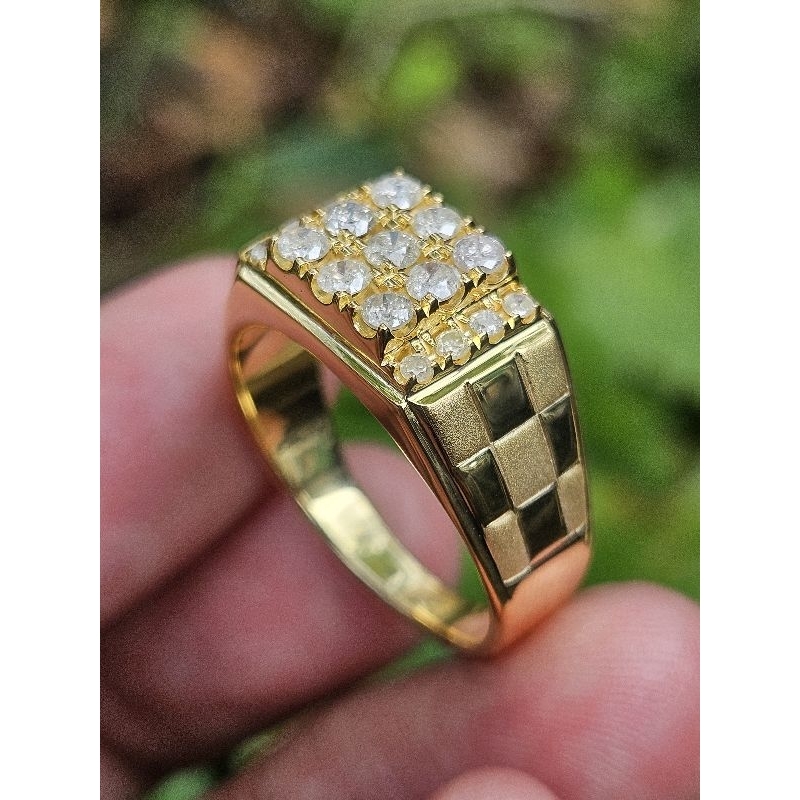 cincin pria full berlian | cincin cowok silver handmade | cincin berlian asli | cincin perak | cinci