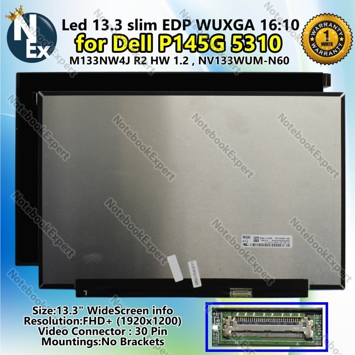 LCD LED Vostro P145G P45G 13 5310 NV133WUM-N60 M133NW4J R2