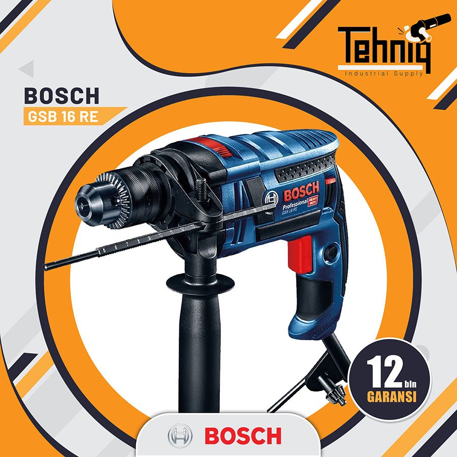 Bosch GSB 16 RE Mesin Bor Tembok Tangan Listrik Impact Hand Driil Electrik 16MM 750 Watt
