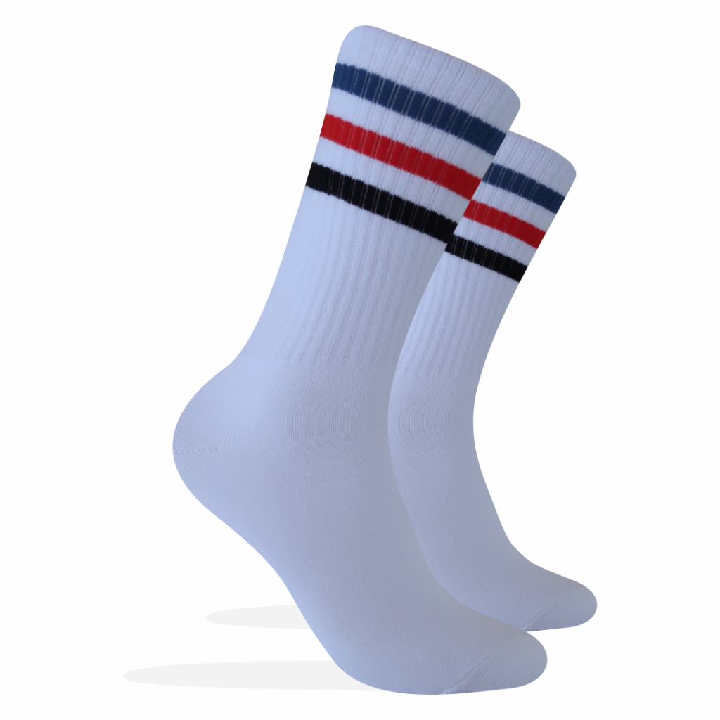 Kaos Kaki Oldschool - Kaos Kaki Skate - Motif Garis G15 - 4LAYER BENANG
