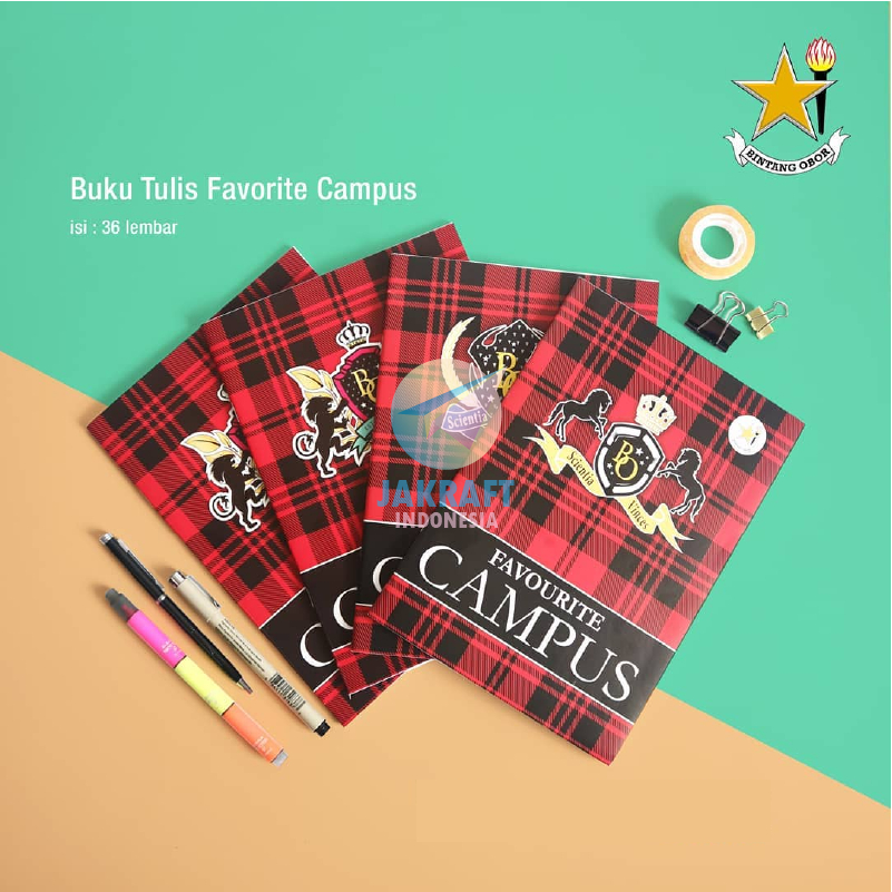 

ghg (10 Pcs) Grosir Buku Tulis Panjang BINTANG OBOR Favourite Campus B5 Isi 50 Mirip BBoss & AA Maxy