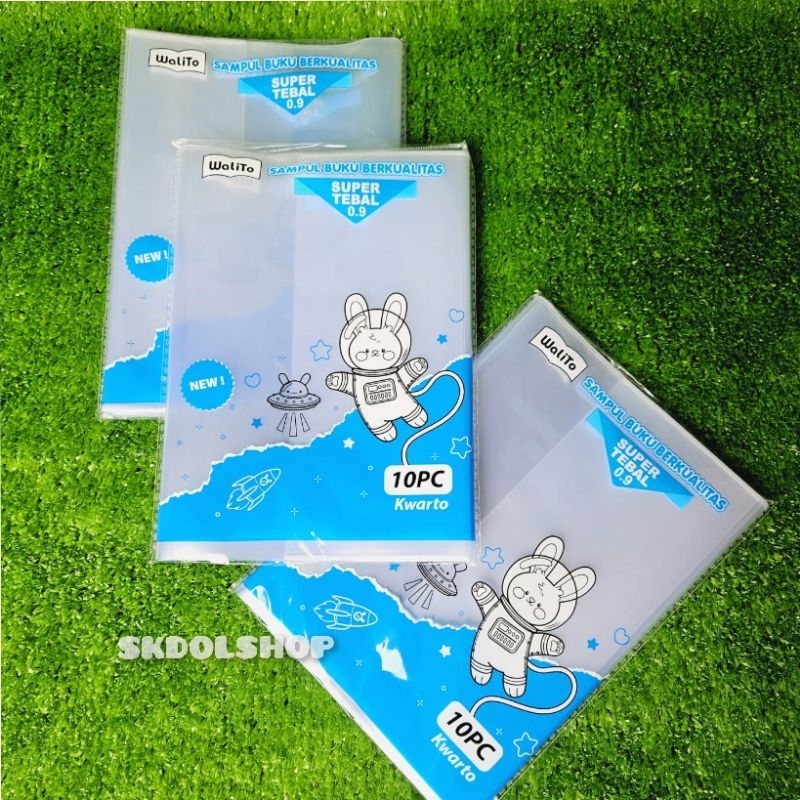 

sampul plastik buku tulis super tebal O,9( WALITO)ukuran kwarto/buku tulis biasa isi 10 lembar