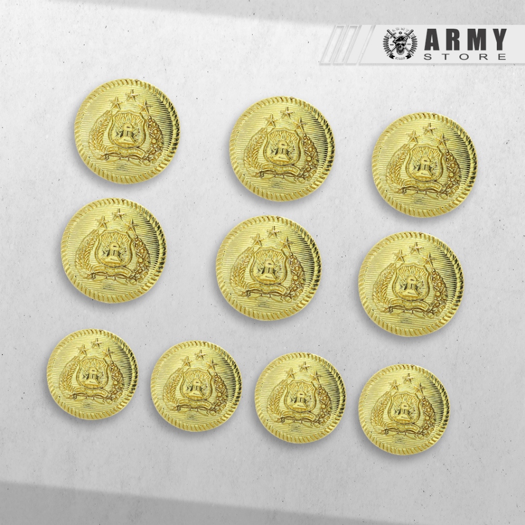 Kancing PDU 2 / PDU 4 Polri / Kancing Satuan /Bangkok Non Braso