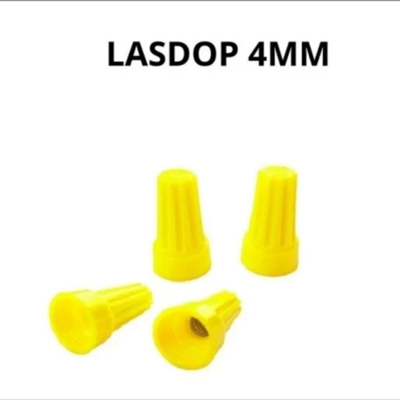 Lasdop Kuning Putar Tutup Sambungan Kabel 4mm
