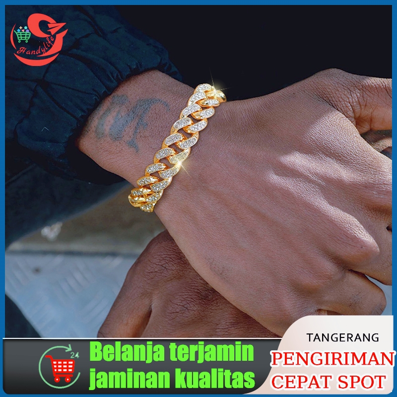 Gelang Berlian Wanita Gelang Pria /Pria gelang kuba pria /Gelang Titanium
