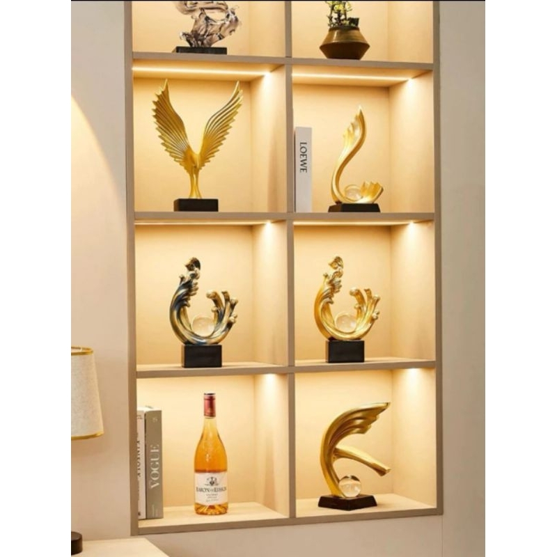 Dekorasi Meja Gold Pajangan Hiasan Kristal Motif Marble Pajangan Gold Emas