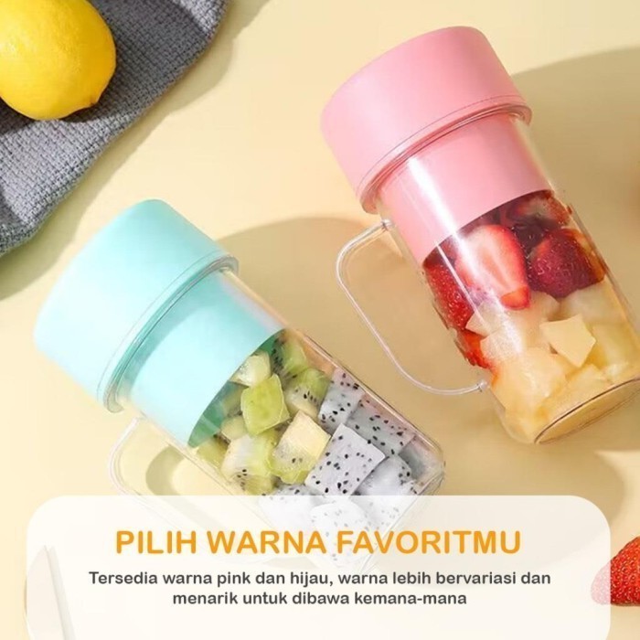Kini hadir gelas blender portabel cocok di gunakan sebagai gelas atau sekaligus untuk membuat jus la