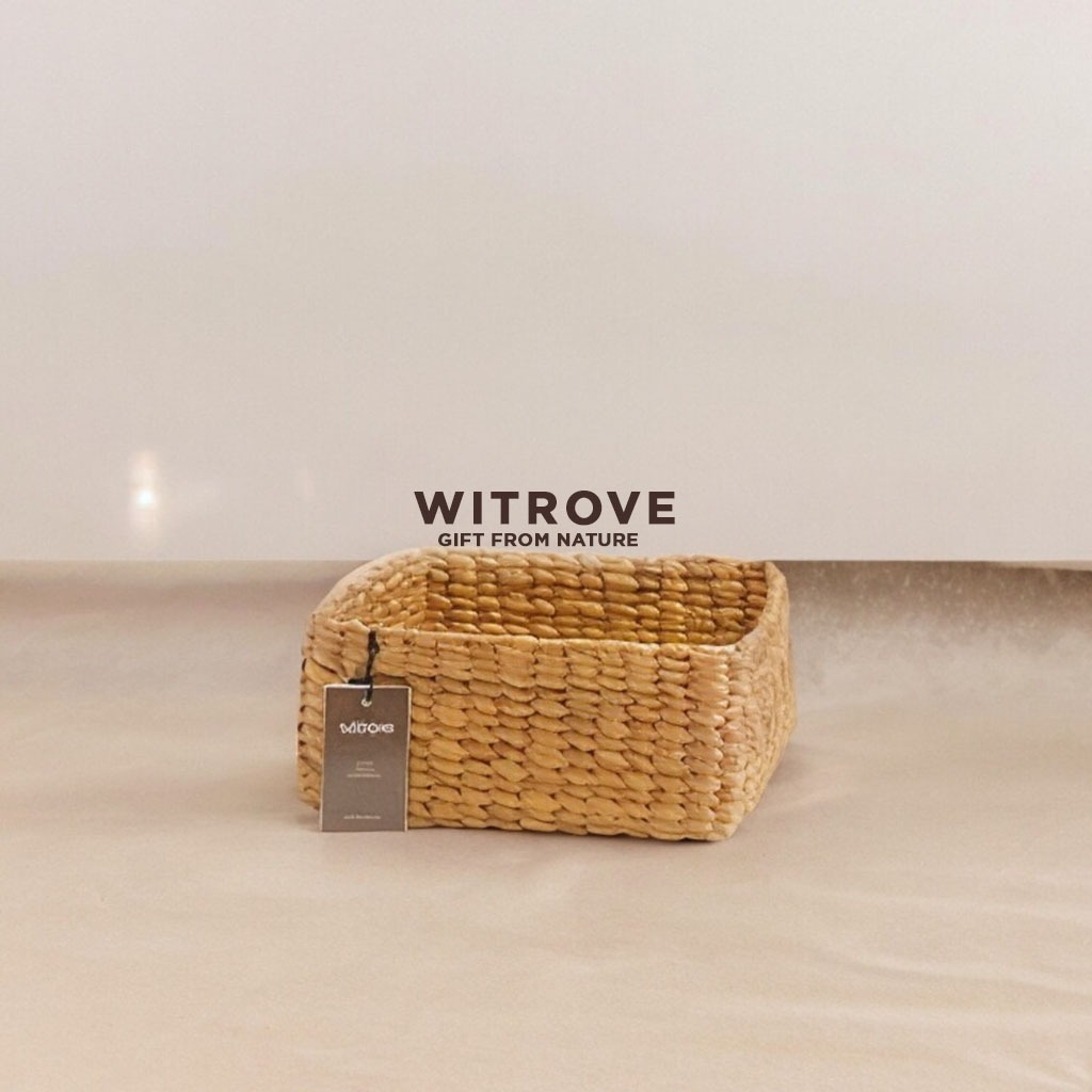 

Witrove Wadah Barang Kotak Anyaman Eceng Gondok Home Decor