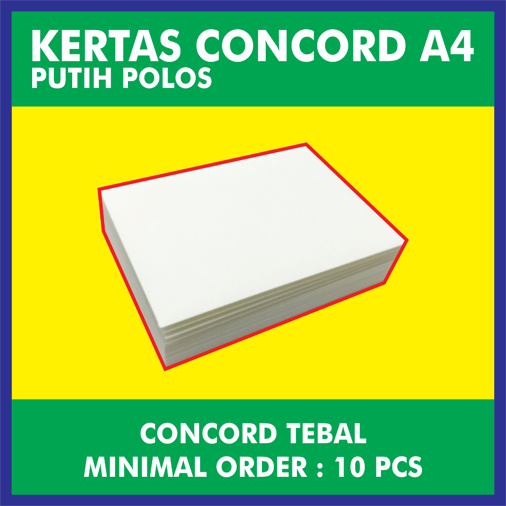 

KERTAS CONCORD TEBAL PUTIH POLOS / KERTAS PIAGAM / KERTAS SERTIFIKAT