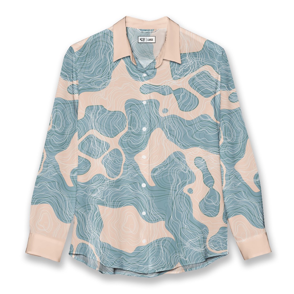 Kemeja Wanita Premium - Abstract Stone Island