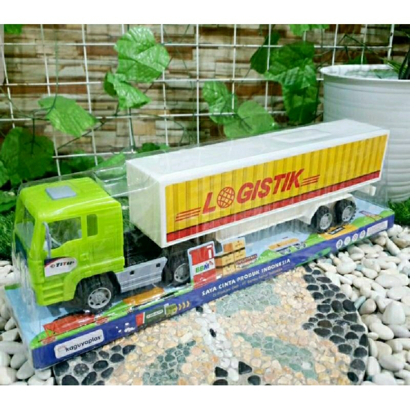 MAINAN TRUK KONTAINER PETI KEMAS BESAR ANAK LAKI LAKI